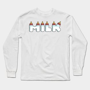 Milk Typography Long Sleeve T-Shirt